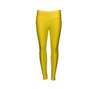 FASHION 7STAR Womens High Waist Stretchy Disco Leggings Ladies Shiny Slim Fit Wet Look Tights Pants (Yellow UK 12-14)