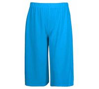 FASHION 7STAR Womens Plus Size Cropped Plain Elasticated Waist Stretch Ladies Mini Culottes Shorts 3/4 Length Wide Leg Culottes Palazzo Turquoise