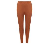FASHION 7STAR Women's Suede Look Full Length Stretch Pants Trousers Ladies Elasticated Waist Stretch Leggings (Rust UK 16-18)