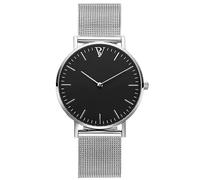Fashion 8mm Ultra Thin Ladies Watch Waterproof, Minimalist Double Hand Scale Analog Quartz Watch Ladies Stainless Steel Mesh Band Business Watch Ladies Valentine's Day Gifts