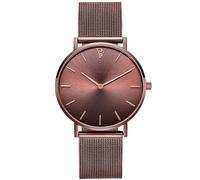 Fashion 8mm Ultra Thin Ladies Watch Waterproof, Minimalist Double Hand Scale Analog Quartz Watch Ladies Stainless Steel Mesh Band Business Watch Ladies Valentine's Day Gifts