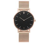 Fashion 8mm Ultra Thin Ladies Watch Waterproof, Minimalist Double Hand Scale Analog Quartz Watch Ladies Stainless Steel Mesh Band Business Watch Ladies Valentine's Day Gifts