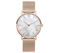 Fashion 8mm Ultra Thin Ladies Watch Waterproof, Minimalist Double Hand Scale Analog Quartz Watch Ladies Stainless Steel Mesh Band Business Watch Ladies Valentine's Day Gifts