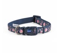 Fashion Adjustable Nylon Collar Navy Rose 30-50cm