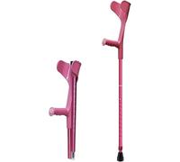YXW Fashion Adult Folding Crutch, Adjustable Aluminum Forearm Crutch with Arm Support, Non-slip Rubber Tip, Ergonomic Handles, for Women and Men Tall 150-196cm, 1 Count