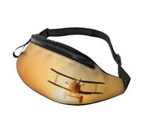 Fashion Aircraft Plane at Sunset Bum Bag | Fanny Pack & Chest Pack | Adjustable Waist Bag for Women & Men | Secure Zip | Lightweight & Compact | Perfect for Travel,Sports,Hiking,Outdoor