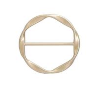 Fashion Alloy Metal Round Circulation Scarf Ring Clip Scarf Clip Buckle Clasp Decorative Clothing Clothing Neckerchief Shawl Wrap Holder, フリーサイズ