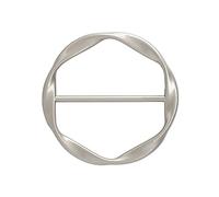 Fashion Alloy Metal Round Circulation Scarf Ring Clip Scarf Clip Buckle Clasp Decorative Clothing Clothing Neckerchief Shawl Wrap Holder, フリーサイズ
