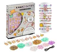 Fashion Angels Basic Fun Kawaii Cuties Bracelet Design Kit - Make 12 Kawaii Bracelets with 10 Cute Charms & 20 Specialty Beads - Jewellery Making Kit for Girls Ages 6+