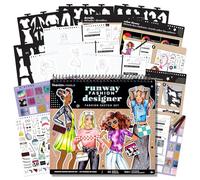 Fashion Angels Fashion Sketchbook - Fashion Design Portfolio with Stencils & Stickers - Practice Techniques, Preview Designs in App - For Girls 8 & Up