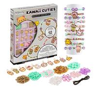 Fashion Angels Basic Fun Kawaii Cuties Bracelet Design Kit - Make 12 Kawaii Bracelets with 10 Cute Charms & 20 Specialty Beads - Jewellery Making Kit for Girls Ages 6+