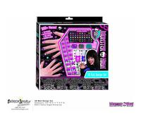 Fashion Angels Monster High Nail Art & Beading Kit - 300+ Pieces, Stick-On Nails, Nail Enamel, 3D Stickers, Glitter & Gems (Ages 7+)