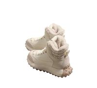 Fashion Autumn and Winter Children Boots Boys and Girls Ankle Boots Thick Soles Non Side Zippers Solid Color British Style Shoe Measure for Kids UK (White, 1.5 Big Kids)