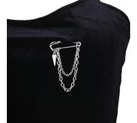 Fashion Awl Cross Brooches Chains Exquisite Metal Trendy Unisex Badges Corsage Vintage Brooch Pin Jewelry Men Suit Decor Cross Brooches And Pins For Women