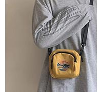 Fashion Bag Crossbody Casual Printing Ladies Shoulder Bag Canvas Women Bag Womens Wallet Zipper around (Yellow, One Size)