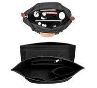 Fashion Bag Organiser, Premium Bag Organiser Insert for Travel & Commute, Bag Insert for Storing Personal Belongings, Suitable for Longchamp Long Handle Tote Organizer (Black,25x14x18.5 Cm)