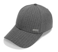 Fashion Baseball Hats for Men by King & Fifth | The Senna Baseball Cap with Low Profile & Menswear Fabric + Baseball Caps, Grey Pinstripe, L-XL