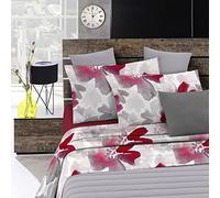 Fashion Bed Sheet Set, Made in Italy, Soft Microfibre Bed Set, Fitted Sheet, Top Sheet 240 x 270 cm and Pillowcase with Inner Flap, Double, Passion