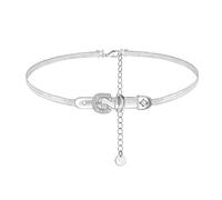 Fashion Belt Buckle Necklace Elegant Snake Bone Chain Choker Punk Clavicle Chain Cool Jewelry Women Girl Watch Buckle Shape Choker Necklace Eye Catching Belt