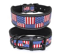 Fashion Big Dog Collar,Reflective Adjustable Pet Collars,for Small Medium Large Dogs German Shepherd Whippet large dog collar(Red Camouflage,L)