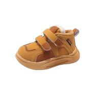 Fashion Big Kids Winter Water Proof Flat Keep Warm Boots Comfortable Shoes Sneaker Roller Skates for Girls (Yellow, 11.5 Little Child)