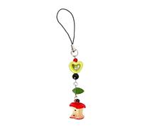 Fashion Bitten Fruit Bead Pendant Phone Straps Lanyard Pocket Keychain Strap Backpack Charm Car Decoration Chain Phone Pendant Strap Lanyard For Cartoon Charm Chain