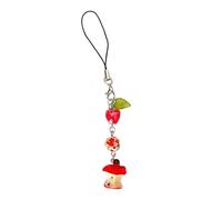 Fashion Bitten Fruit Bead Phone Chacin Phone Charm Lanyard Strap Bag Hanging Pendant Decorations for Girls Women