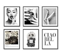 Fashion Black and White Wall Art Prints Glamour Photography Perfume Inspirational Quote Canvas Print Poster Gallery Retro Vintage Beauty Room Bedroom Wall Decor (11"x14" UNFRAMED)