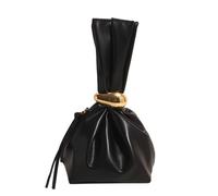 Fashion Black Bucket Handbag For Ladies With Wristlet Strap And Spacious Interior Fashionable Women's Accessory Elegant Bag