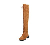 Fashion Boots - Lace-Up Knee High Heels for Women, Elegant Ladies Nightclub and Catwalk Style, Perfect for Plus Size and Pole Dancing