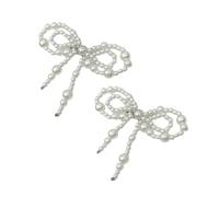 Fashion Bow Pin Hems Chain Clips With Imitation Pearls Cuff Accessories For Trousers Pin Brooch Women's Pant Chain Accessory