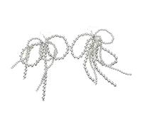 Fashion Bowknot Studs Earrings For Women Elegant Tassels Ear Studs Handmade Beaded Statement Earrings Wedding Jewelry Beaded