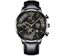 Fashion Brand Men's Watches Luxury Men Leather Quartz Wristwatch Leather Bracelet Watch Sports Casual Male Luminous Clock