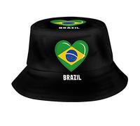Fashion Brazil Brazilian Flag Bucket Hat Wide Brim UV Protection Sun Hat Boonie Hats Outdoor Hats for Men Women, Brazil Brazilian Flag-6, One size