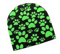 Fashion Brimless Hat Street Dance Dog Paws Pattern Hat Hiphop Autumn Winter Casual Outdoor Activity Windproof Caps Windproof Winter