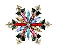Fashion Brooch For Holidays Elegant Holiday Fastener Unique Festive Jewelry Perfect Choice For Winter Celebrations And Festive Outfits (E, 5.2X4.5cm)