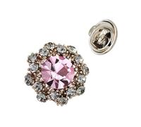 Fashion Brooch With Sparkling Rhinestones Delicate Craftsmanship Lapel Pin For Dresses Special Occasions Portable Travel Brooch