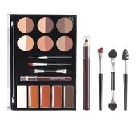 Fashion Brow Shaping Set With 11 Shades Powder Palettes Brush Pencil Stamp Professional Tool And Pencil