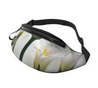 Fashion Bum Bag Beauty Flowers, Fanny Pack for Women & Men, Casual Lightweight Adjustable Zippered Pockets Waist Bag for Travel, Sports, Hiking