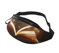 Fashion Bum Bag Book Under The Light, Fanny Pack for Women & Men, Casual Lightweight Adjustable Zippered Pockets Waist Bag for Travel, Sports, Hiking