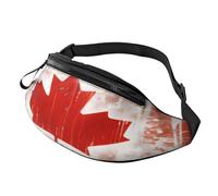 Fashion Bum Bag Canada Flag, Fanny Pack for Women & Men, Casual Lightweight Adjustable Zippered Pockets Waist Bag for Travel, Sports, Hiking