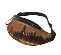 Fashion Bum Bag Chicago City, Fanny Pack for Women & Men, Casual Lightweight Adjustable Zippered Pockets Waist Bag for Travel, Sports, Hiking