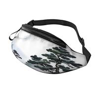 Fashion Bum Bag Chinese Landscape Painting, Fanny Pack for Women & Men, Casual Lightweight Adjustable Zippered Pockets Waist Bag for Travel, Sports, Hiking