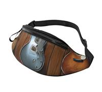 Fashion Bum Bag Guitars Art, Fanny Pack for Women & Men, Casual Lightweight Adjustable Zippered Pockets Waist Bag for Travel, Sports, Hiking