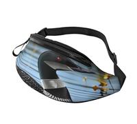 Fashion Bum Bag Loon Birds, Fanny Pack for Women & Men, Casual Lightweight Adjustable Zippered Pockets Waist Bag for Travel, Sports, Hiking