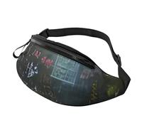 Fashion Bum Bag Math Formula, Fanny Pack for Women & Men, Casual Lightweight Adjustable Zippered Pockets Waist Bag for Travel, Sports, Hiking