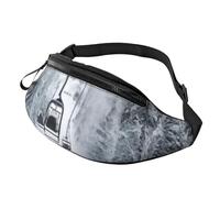 Fashion Bum Bag Winter Old Cable Ski Lift, Fanny Pack for Women & Men, Casual Lightweight Adjustable Zippered Pockets Waist Bag for Travel, Sports, Hiking