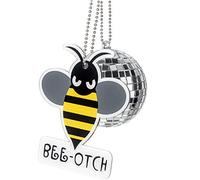 Fashion Bumblebee Bling Ball Car Pendant Decor Ornament Hanging Gift Rear View Mirror Accessories Auto Interior Dangle