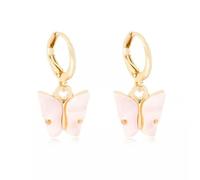 Fashion Butterfly Acrylic Insect Earrings Women Dangle Drop Earring Cute-Pink