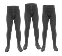 Fashion by Purdashian Back To School Black or Grey Tights Pack | Soft Cotton Warm Stretchy Girls School Tights | Opaque, Age 3-4 Years